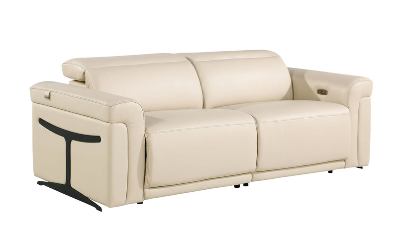1126 - Top Grain Power Reclining Italian Leather Living Room Set - R&R Furniture Gallery (Fountain Valley, CA)