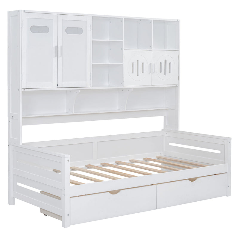 Daybed With All-In-One Cabinet And Shelf - R&R Furniture Gallery (Fountain Valley, CA)