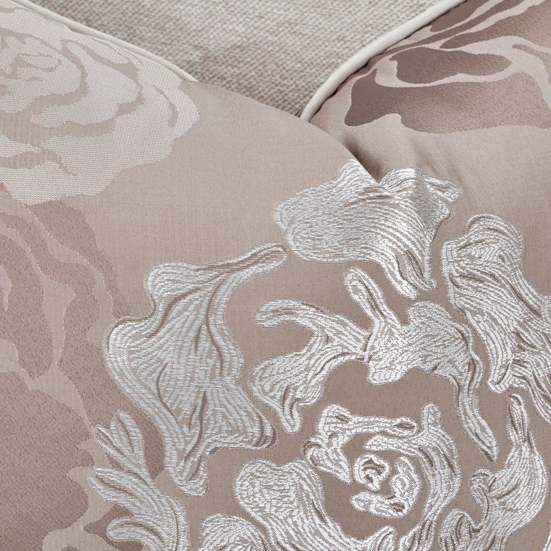Camellia Field - Chenille Sofa - Beige / Dark Brown - R&R Furniture Gallery (Fountain Valley, CA)