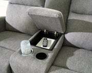 Gauntlet - Double Recline Loveseat With Console - Sterling - R&R Furniture Gallery (Fountain Valley, CA)