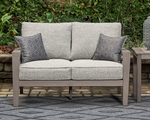 Hillside Barn - Loveseat W/Cushion - Gray / Brown - R&R Furniture Gallery (Fountain Valley, CA)