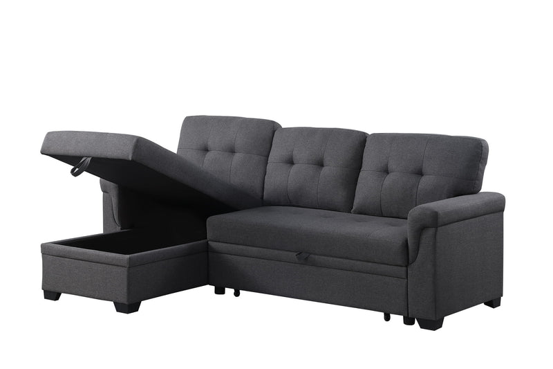 Lucca - Reversible Sleeper Sectional Sofa With Storage Chaise - R&R Furniture Gallery (Fountain Valley, CA)