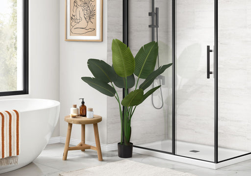 44" Tall, Artificial Plant, Bird Of Paradise Tree, Indoor, Faux, Fake, Floor, Greenery, Potted, Decorative - Green / Black - R&R Furniture Gallery (Fountain Valley, CA)