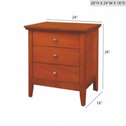 3 Drawer Nightstand & Dove Tailed Drawers - R&R Furniture Gallery (Fountain Valley, CA)