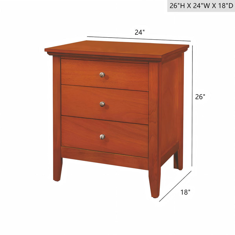 3 Drawer Nightstand & Dove Tailed Drawers - R&R Furniture Gallery (Fountain Valley, CA)