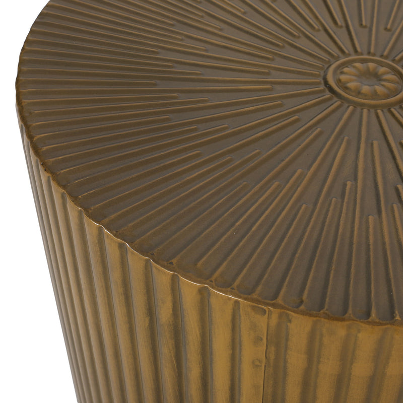 Langseth - Iron Sunburst Side Table Modern Design - R&R Furniture Gallery (Fountain Valley, CA)
