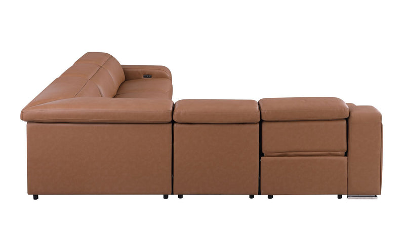 1116 - 5-Piece L-Shaped Sectional Sofa In With 3 Power Recliners & Power Headrests