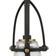 Uttermost Saugus industrial 1-light pendant in white with a sleek, modern design hanging from a ceiling fixture.
