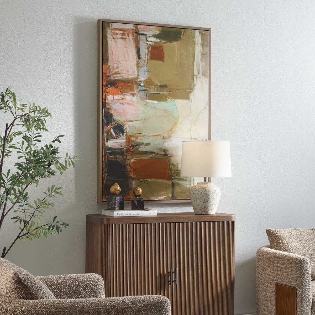 Palace Walls - Framed Abstract Art - Black / Blue / Brown / Green / Orange / Pink / Purple / White / Yellow