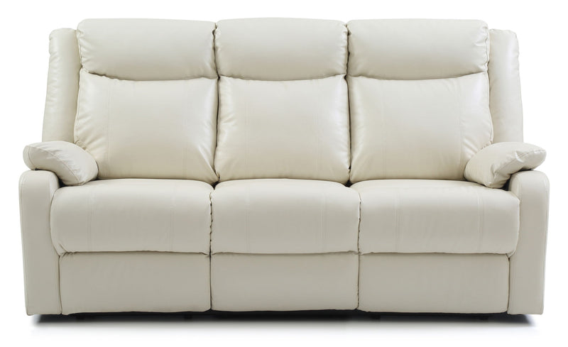 Glory Furniture contemporary three-seater reclining sofa with plush cushions and modern design, perfect for living rooms.