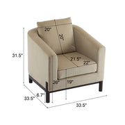 Anurudh - Barrel Club Upholstered Chair - R&R Furniture Gallery (Fountain Valley, CA)