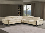 1246 - 5-Piece L-Shaped Modular Power Reclining Sectional With Power Headrests - R&R Furniture Gallery (Fountain Valley, CA)