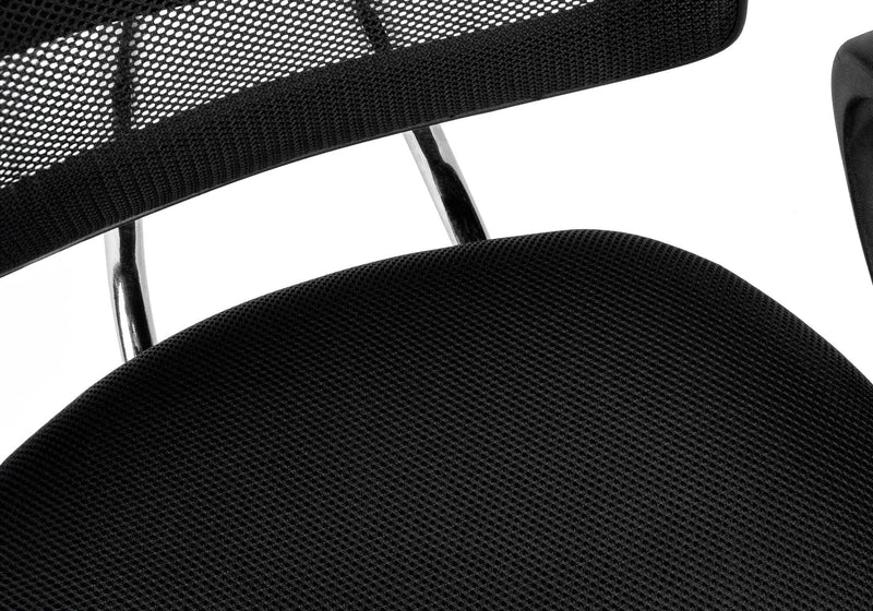 Office Chair, Adjustable Height, Swivel, Ergonomic, Armrests, Mesh, Contemporary / Modern - Black - R&R Furniture Gallery (Fountain Valley, CA)