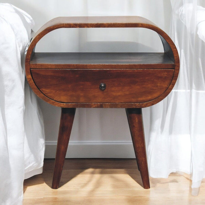 Large Chestnut Circular Bedside - R&R Furniture Gallery (Fountain Valley, CA)