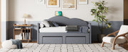 Upholstered Daybed With Cloud-Shaped Backrest, Trundle & 2 Drawers And USB Ports - R&R Furniture Gallery (Fountain Valley, CA)