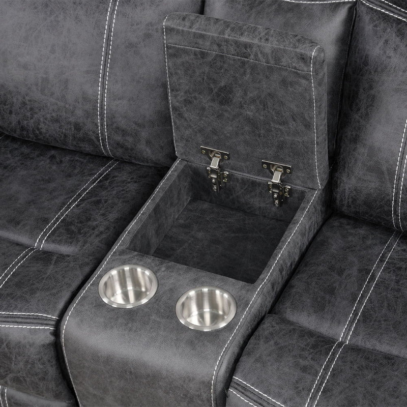 Zubaida - Loveseat w/USB Dock & Console (Glider & Motion) - R&R Furniture Gallery (Fountain Valley, CA)