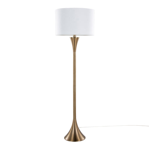 Lumi Source Lenuxe contemporary floor lamp with sleek metal stand and adjustable shade, modern lighting for living room or office.