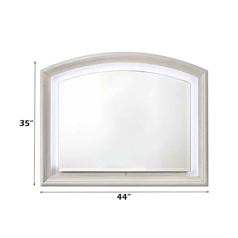 Ramondi - Mirror - Antique White - R&R Furniture Gallery (Fountain Valley, CA)