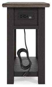 Tyler Creek - Chair Side End Table - Black / Gray - R&R Furniture Gallery (Fountain Valley, CA)