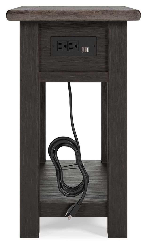 Tyler Creek - Chair Side End Table - Black / Gray - R&R Furniture Gallery (Fountain Valley, CA)