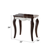 Mathias - End Table - White & Walnut - R&R Furniture Gallery (Fountain Valley, CA)