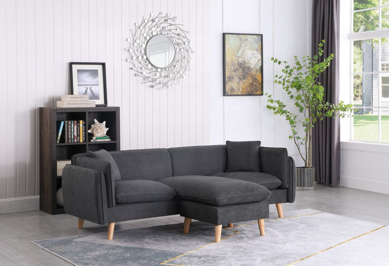 Brayden - Fabric Sectional Sofa Chaise - R&R Furniture Gallery (Fountain Valley, CA)