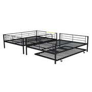Steel construction bunk bed from DreamHaus featuring sturdy metal frame and twin beds with safety ladders and guardrails.