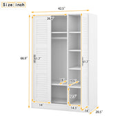 3 Door Shutter Wardrobe & Shelves - R&R Furniture Gallery (Fountain Valley, CA)