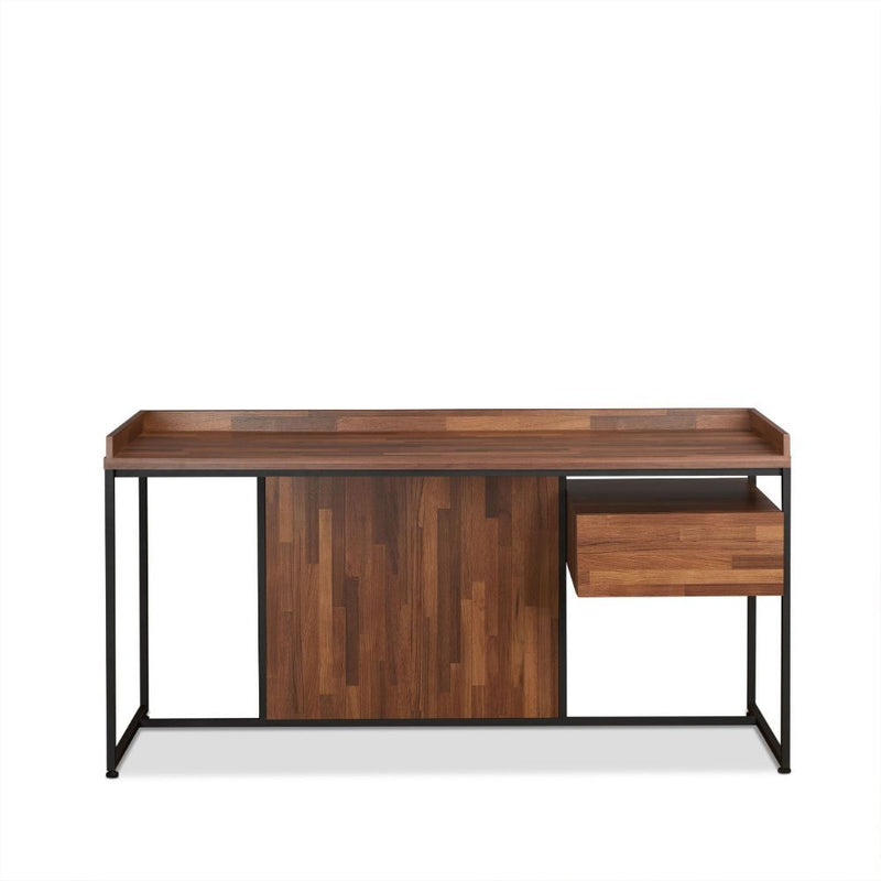 Sara - Writing Desk - Walnut & Sandy Black - R&R Furniture Gallery (Fountain Valley, CA)