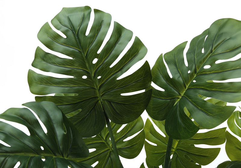 45" Tall, Artificial Plant, Monstera Tree, Indoor, Faux, Fake, Floor, Greenery, Potted, Real Touch, Decorative - Green / Black - R&R Furniture Gallery (Fountain Valley, CA)