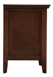 Hammond 3-drawer cappuccino accent nightstand by Glory Furniture with sleek wood finish and modern design.