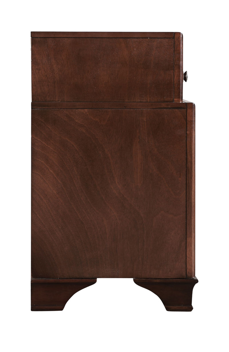 Glory Furniture LaVita accent nightstand in cappuccino finish with sleek design and storage drawer.