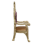 Bernadette - Arm Chair (Set of 2) - Pattern Fabric & Gold - R&R Furniture Gallery (Fountain Valley, CA)