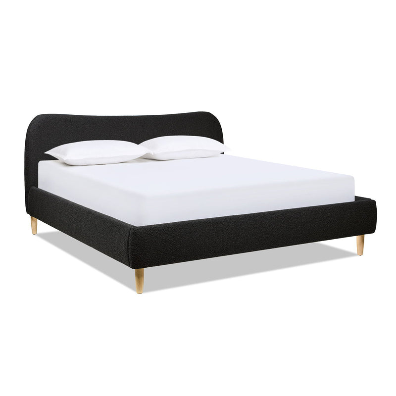 Roman - Curved Headboard Upholstered Platform Bed - R&R Furniture Gallery (Fountain Valley, CA)