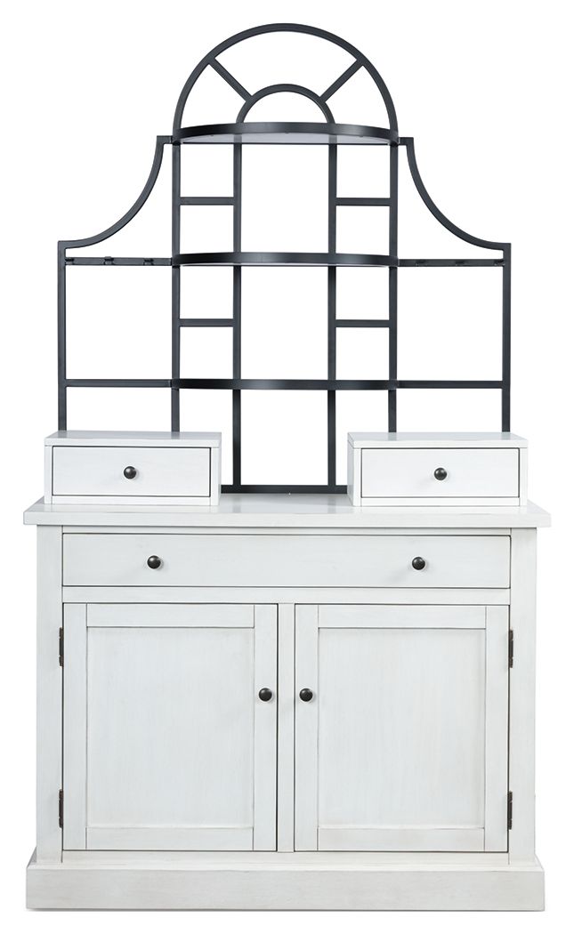 Greddinton - Baker's Rack - White - R&R Furniture Gallery (Fountain Valley, CA)