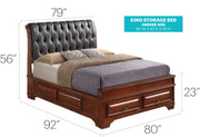 Storage Bed Elegant Transitional - R&R Furniture Gallery (Fountain Valley, CA)