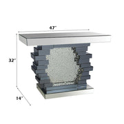 Nysa - 47" X 14" Console Table - Mirrored & Faux Crystals - R&R Furniture Gallery (Fountain Valley, CA)