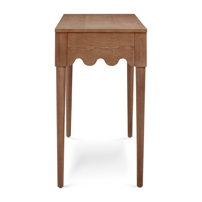 TOV Furniture Oodle desk, modern writing desk with sleek wooden surface and minimalist design, ideal for home office or workspace.