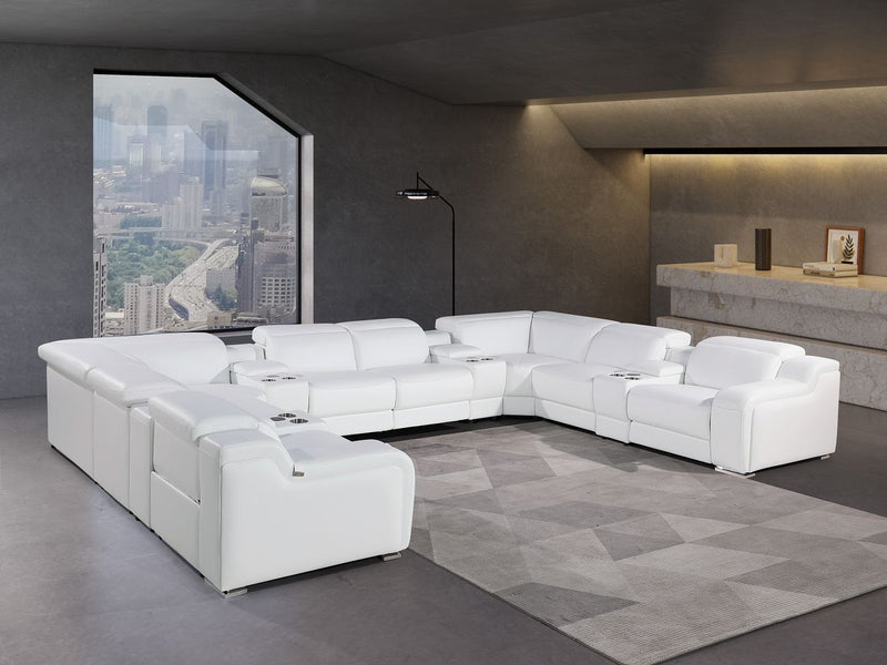 1116 - 12-Piece U-Shaped Sectional Sofa In With 4 Power Recliners & Power Headrests - R&R Furniture Gallery (Fountain Valley, CA)