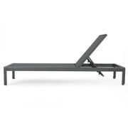 Noble House outdoor patio chaise lounge with five adjustable reclining positions on a modern outdoor setting.