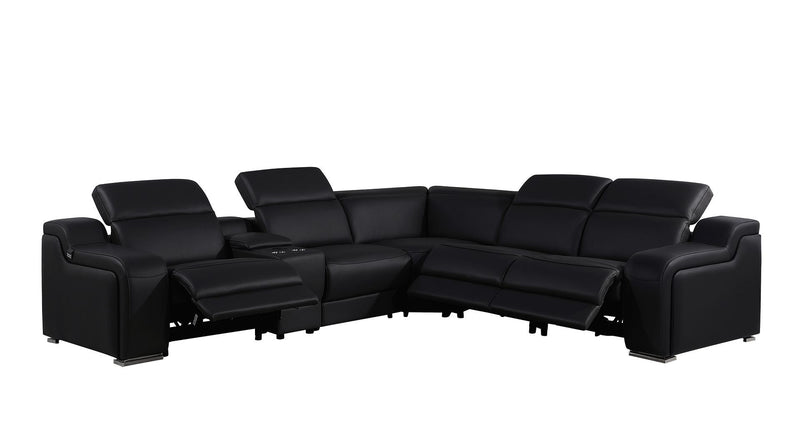 1116 - 6-Piece L-Shaped Sectional Sofa In With 3 Power Recliners & Power Headrests