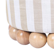 Dex - Striped Linen Ottoman - R&R Furniture Gallery (Fountain Valley, CA)