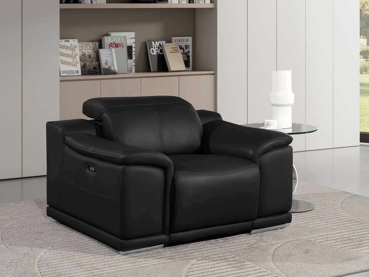 2679 - Power Reclining Chair With Power Headrest In Genuine Leather - R&R Furniture Gallery (Fountain Valley, CA)