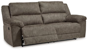 Laresview - 2 Seat Reclining Sofa - Fossil - R&R Furniture Gallery (Fountain Valley, CA)