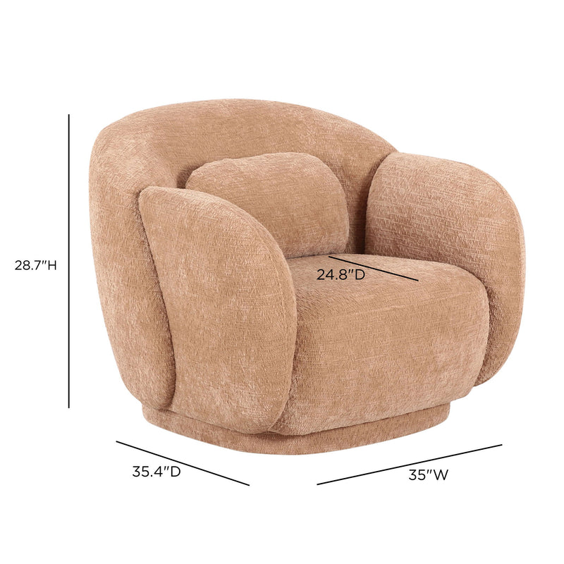 Misty - Knubby Fabric Accent Chair