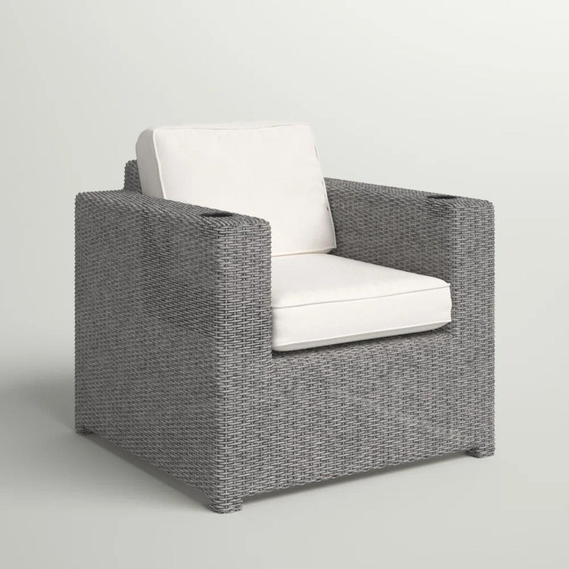 Elegant Patio Chair With Cushions - Gray - R&R Furniture Gallery (Fountain Valley, CA)
