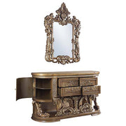 Constantine - Server - Brown & Gold - R&R Furniture Gallery (Fountain Valley, CA)