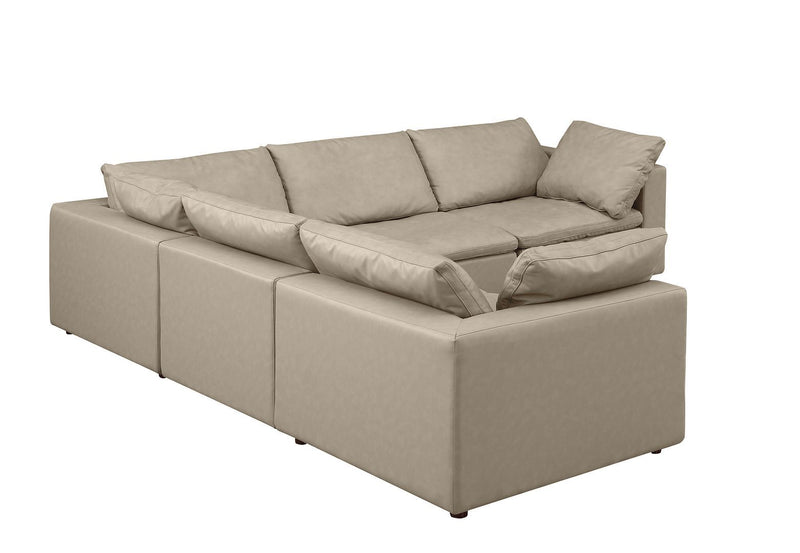 1100 - 5-Piece L-Shaped Sectional (Top-Grain Italian Leather)