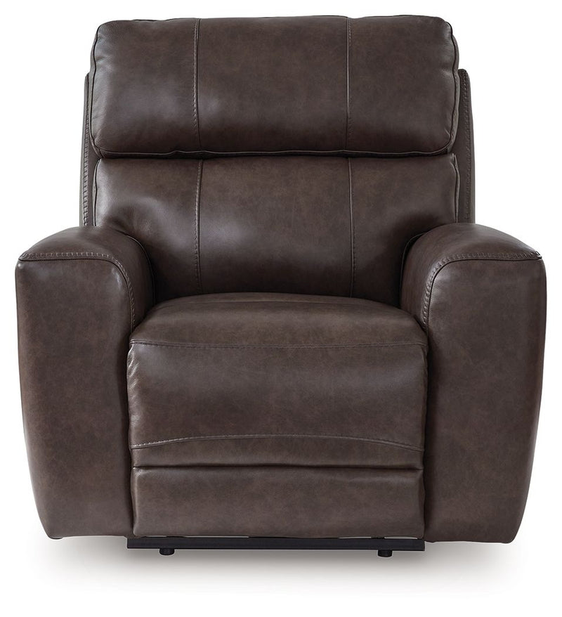 Crossplex - Power Recliner / Adjustable Headrest - Smoke - R&R Furniture Gallery (Fountain Valley, CA)
