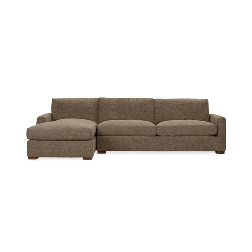 Classic Home Coburn stationary chaise sofa with plush cushions and modern design, shown in a cozy living room setting.